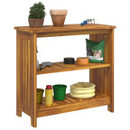 vidaXL Garten-Schrank mit Regal Natur 75 x 35 x 70cm Massivholz Akazie