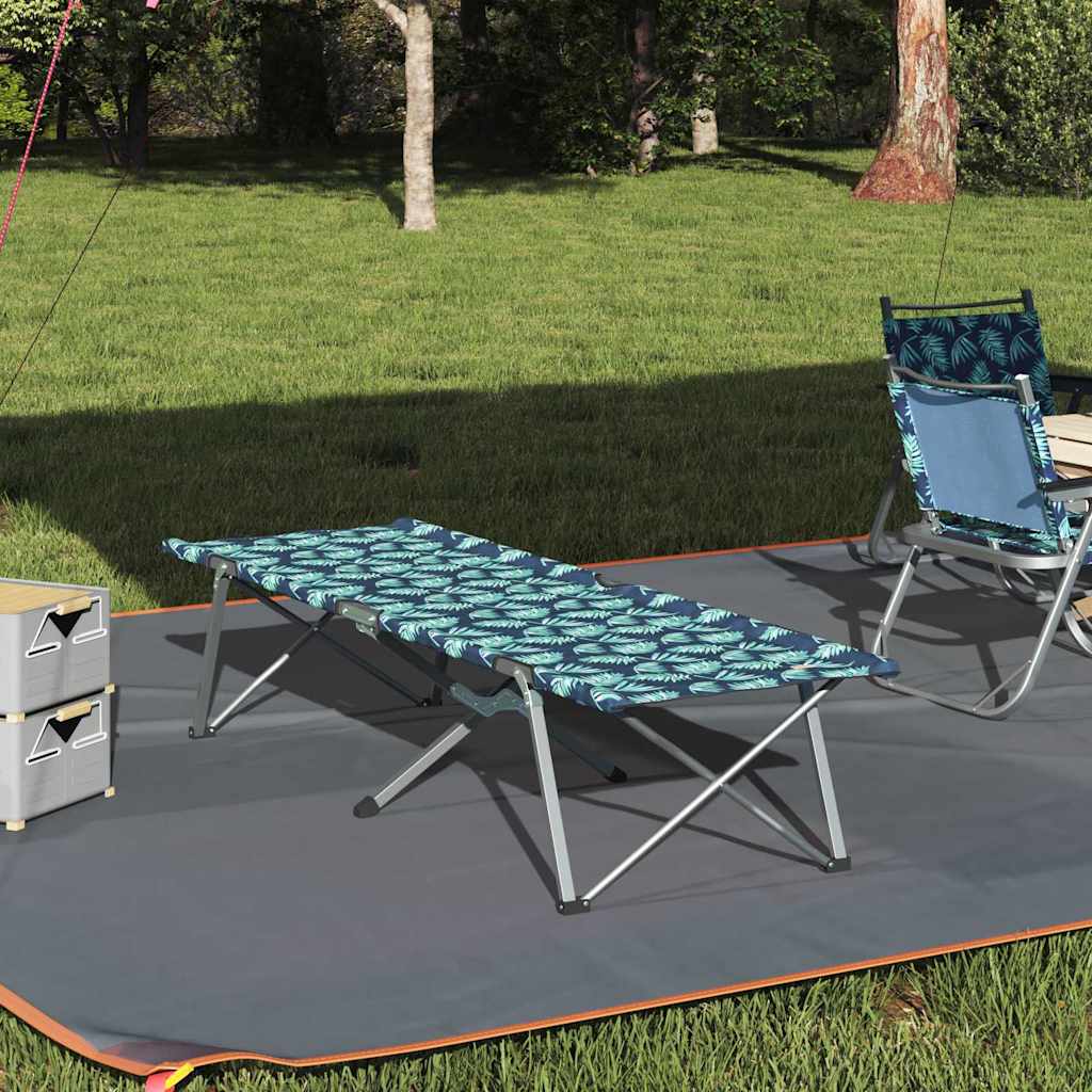 vidaXL Klapp Schlafbett fürs Camping Blatt Wald 194 x 62,5 x 42,5 cm