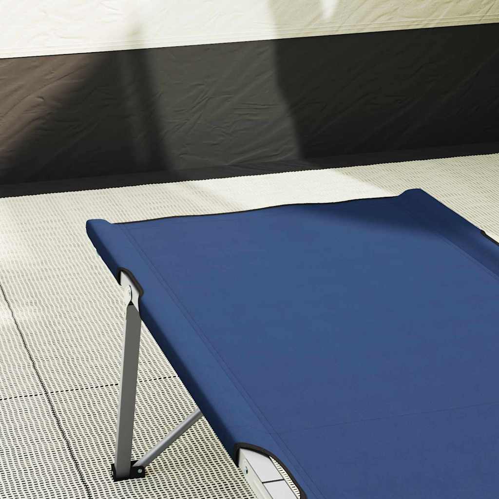 vidaXL Klapp Schlafbett fürs Camping 2 pcs Blau 194 x 62,5 x 42,5 cm