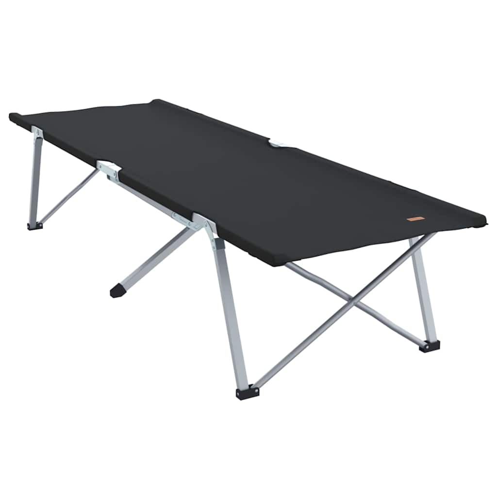 vidaXL Klapp Schlafbett fürs Camping 2 pcs Schwarz Oxford und Stahl