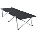vidaXL Klapp Schlafbett fürs Camping 2 pcs Schwarz Oxford und Stahl