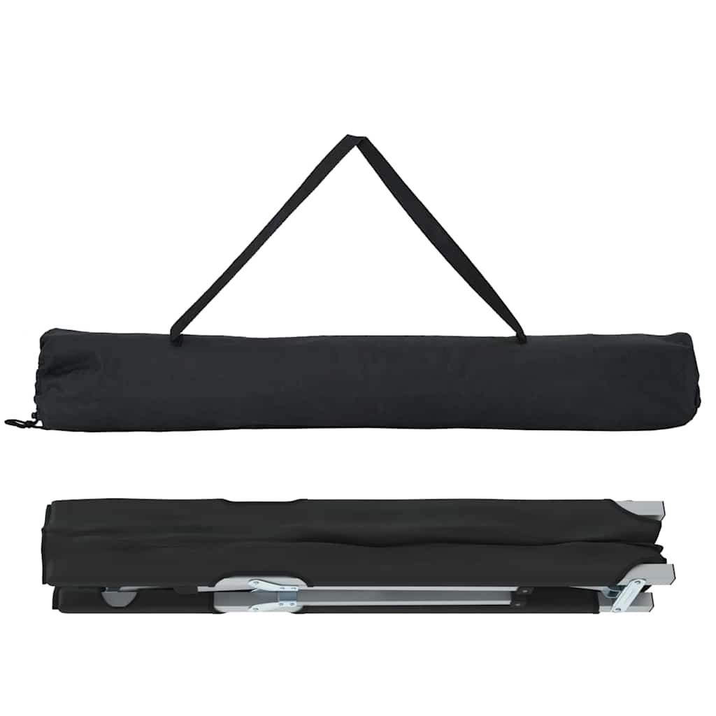 vidaXL Klapp Schlafbett fürs Camping 2 pcs Schwarz Oxford und Stahl
