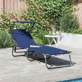 vidaXL Klappbare Sonnenliege Blau 190 x 57 x 81 cm Oxford