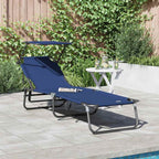 vidaXL Klappbare Sonnenliege Blau 190 x 57 x 81 cm Oxford