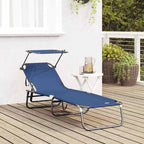 vidaXL Klappbare Sonnenliege Blau 190 x 57 x 81 cm Oxford