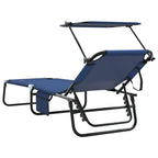 vidaXL Klappbare Sonnenliege Blau 190 x 57 x 81 cm Oxford