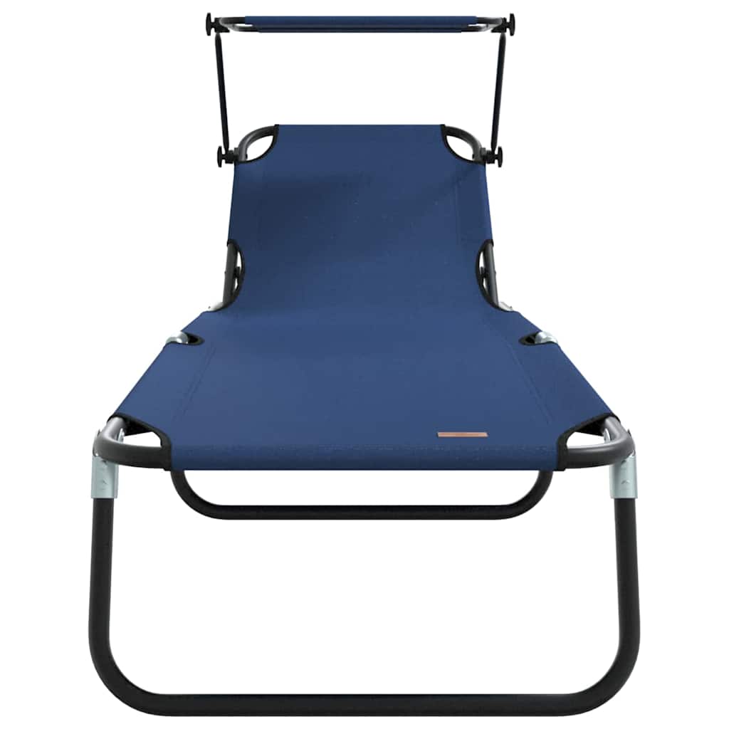 vidaXL Klappbare Sonnenliege 2 pcs Blau 190 x 57 x 81 cm Oxford