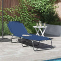 vidaXL Klappbare Sonnenliege Blau 188 x 57 x 86,5 cm Polyester