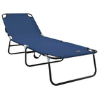 vidaXL Klappbare Sonnenliege Blau 188 x 57 x 86,5 cm Polyester