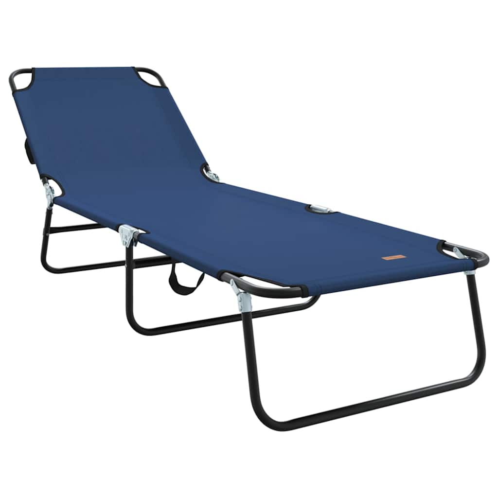 vidaXL Klappbare Sonnenliege Blau 188 x 57 x 86,5 cm Polyester