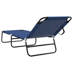 vidaXL Klappbare Sonnenliege Blau 188 x 57 x 86,5 cm Polyester