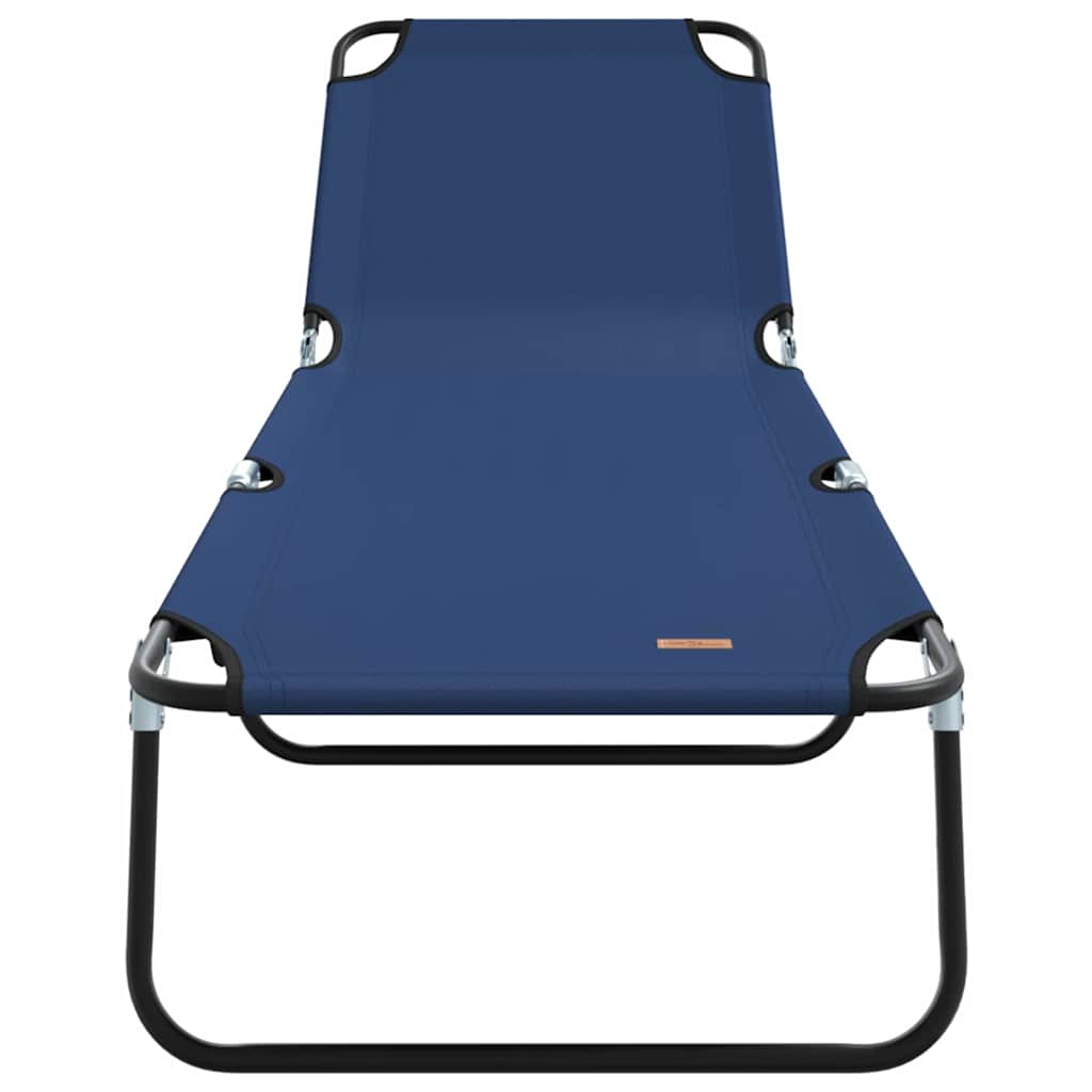 vidaXL Klappbare Sonnenliege Blau 188 x 57 x 86,5 cm Polyester