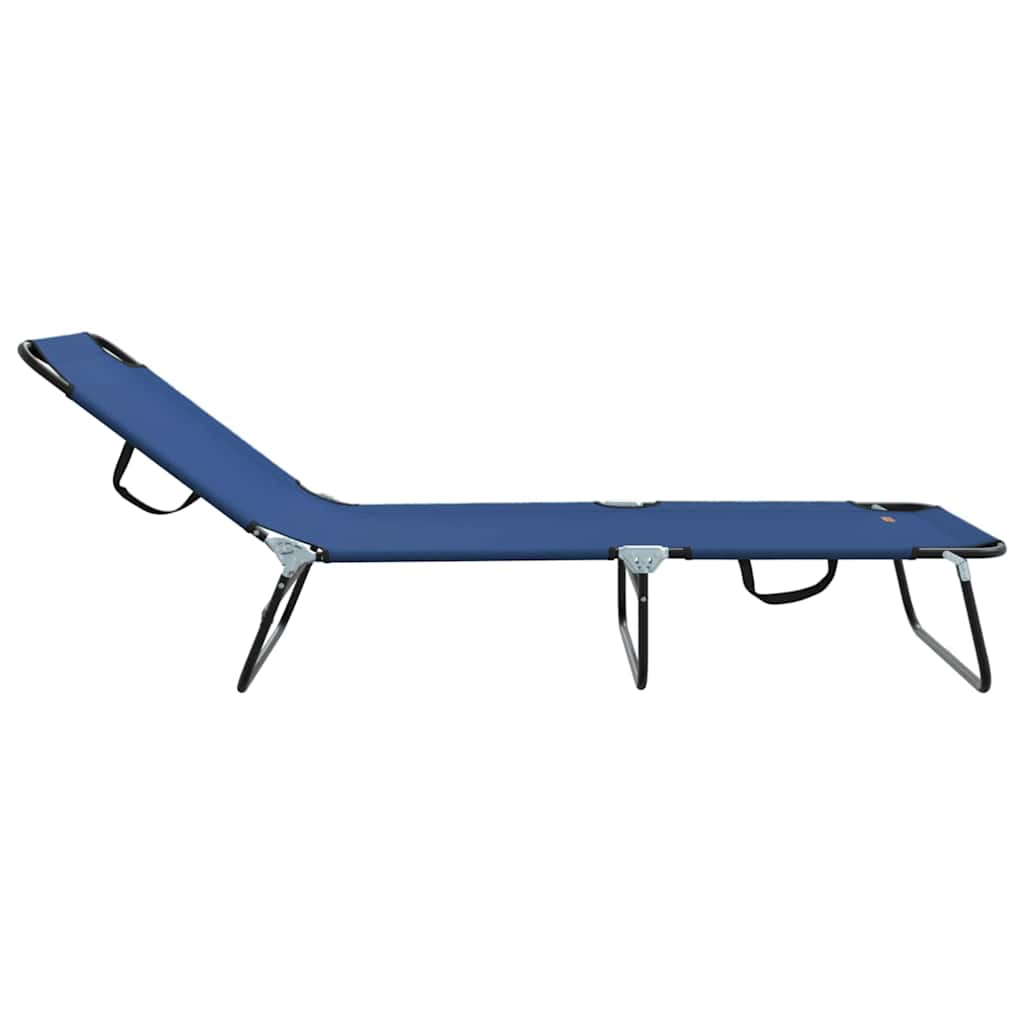 vidaXL Klappbare Sonnenliege Blau 188 x 57 x 86,5 cm Polyester