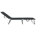 vidaXL Klappbare Sonnenliege 2 pcs Schwarz 188 x 57 x 86,5 cm
