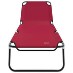 vidaXL Klappbare Sonnenliege 2 pcs Rot 188 x 57 x 86,5 cm Polyester