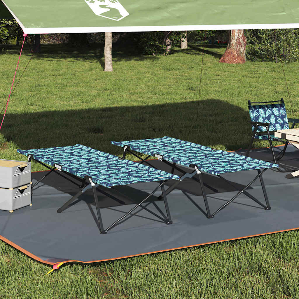 vidaXL Klapp Schlafbett fürs Camping Blatt 2 pcs Wald 206 x 76 x 74 cm