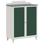 vidaXL Schrank mit zwei Türen und Tafel-Front ROROS Grau und Weiß