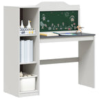 vidaXL Schreibtisch mit offener Ablage und Kreidetafel mit Regal ROROS