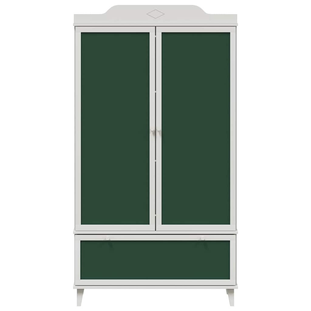 vidaXL Kreidetafel Kleiderschrank mit Tür ROROS Weiß 90 x 45 x 165 cm