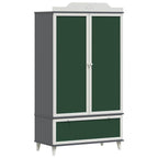 vidaXL Kreidetafel Kleiderschrank ROROS Grau und Weiß 90 x 45 x 165 cm