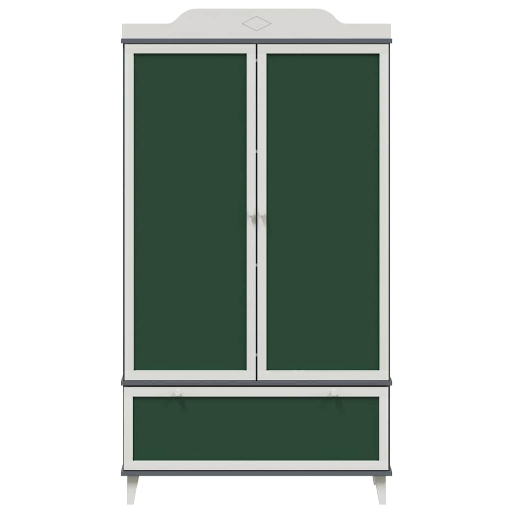 vidaXL Kreidetafel Kleiderschrank ROROS Grau und Weiß 90 x 45 x 165 cm