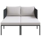 vidaXL Sonnenliege mit Kissen 2-Person Anthrazit 153 x 115 x 69,5 cm