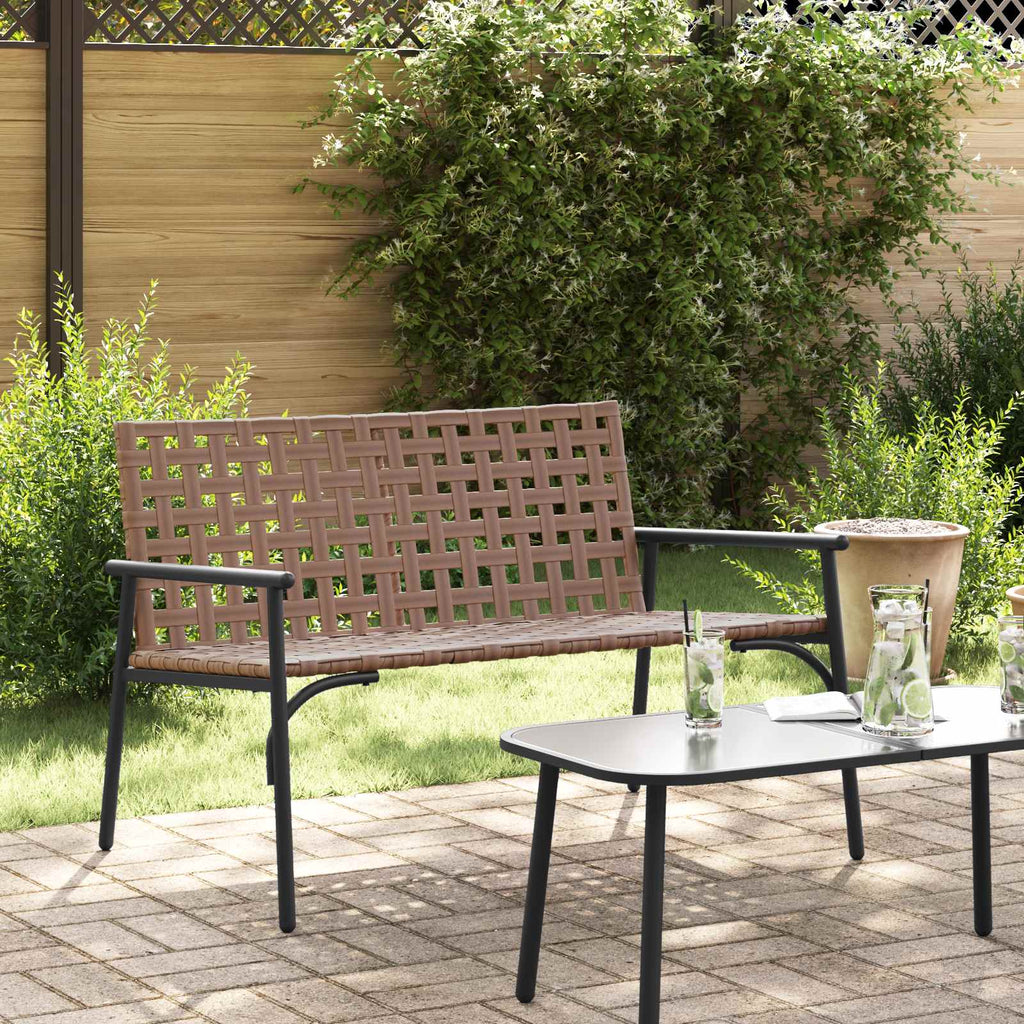vidaXL Gartenstuhl Braun 110,5 x 79 x 75,5 cm Poly-Rattan