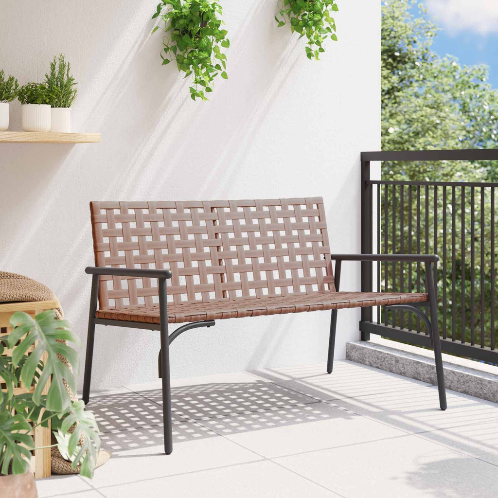 vidaXL Gartenstuhl Braun 110,5 x 79 x 75,5 cm Poly-Rattan