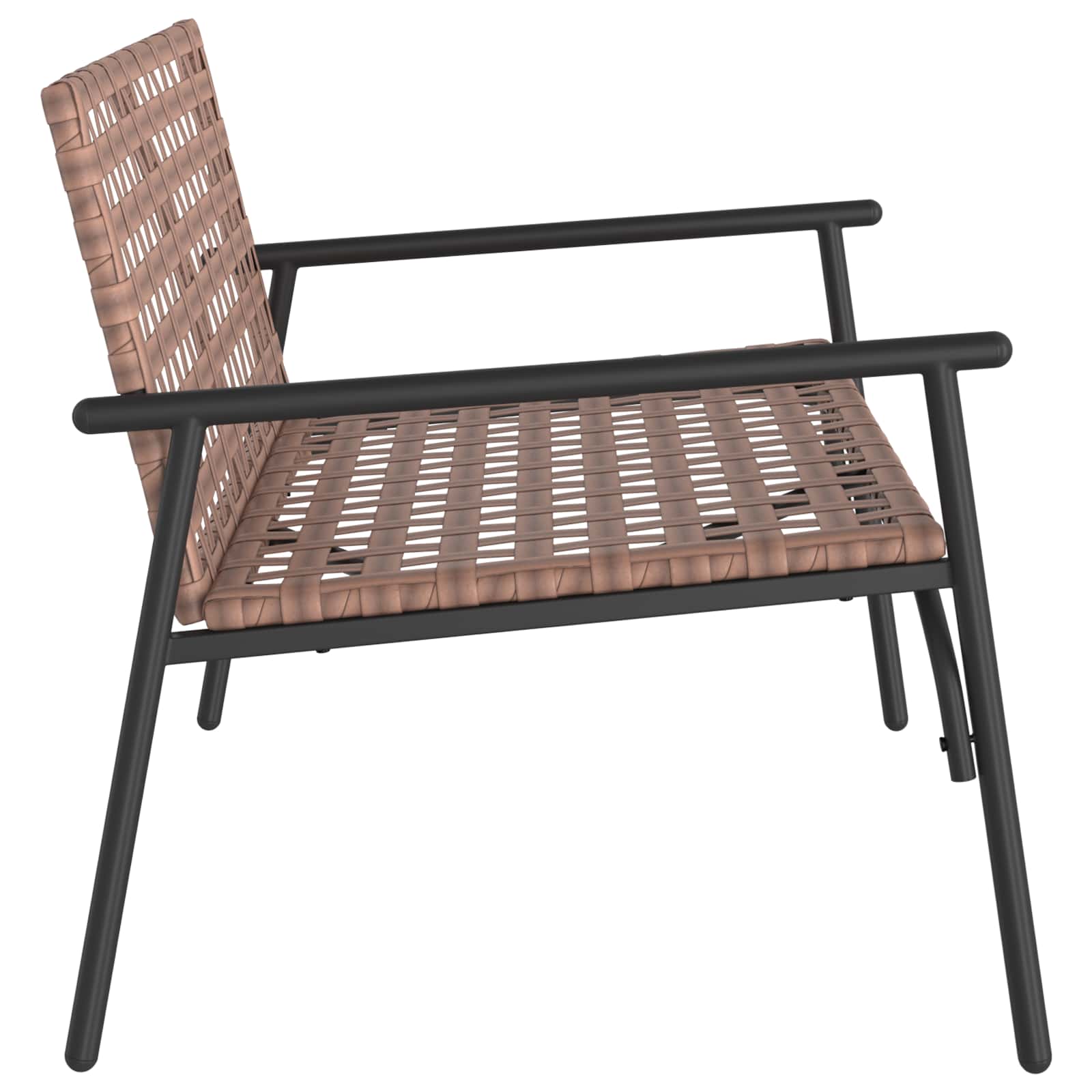 vidaXL Gartenstuhl Braun 110,5 x 79 x 75,5 cm Poly-Rattan