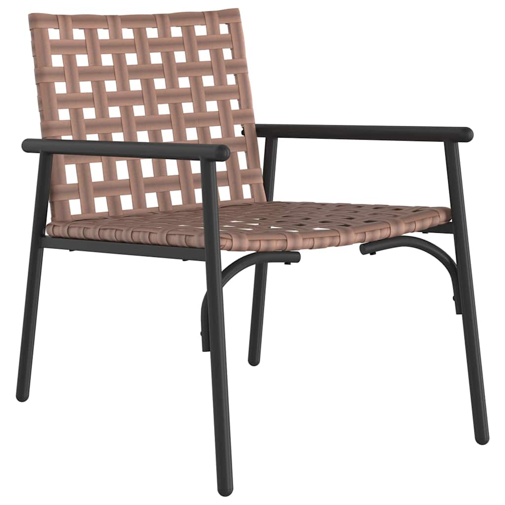 vidaXL Garten Essgruppe 4 pcs Braun Poly-Rattan