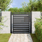 vidaXL Gartentor Abschließbar Schwarz 100x100 cm Aluminium