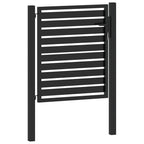 vidaXL Gartentor Abschließbar Schwarz 100x100 cm Aluminium