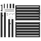 vidaXL Gartentor Abschließbar Schwarz 100x100 cm Aluminium