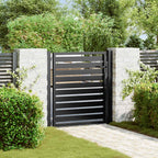vidaXL Gartentor Abschließbar Schwarz 100x100 cm Aluminium