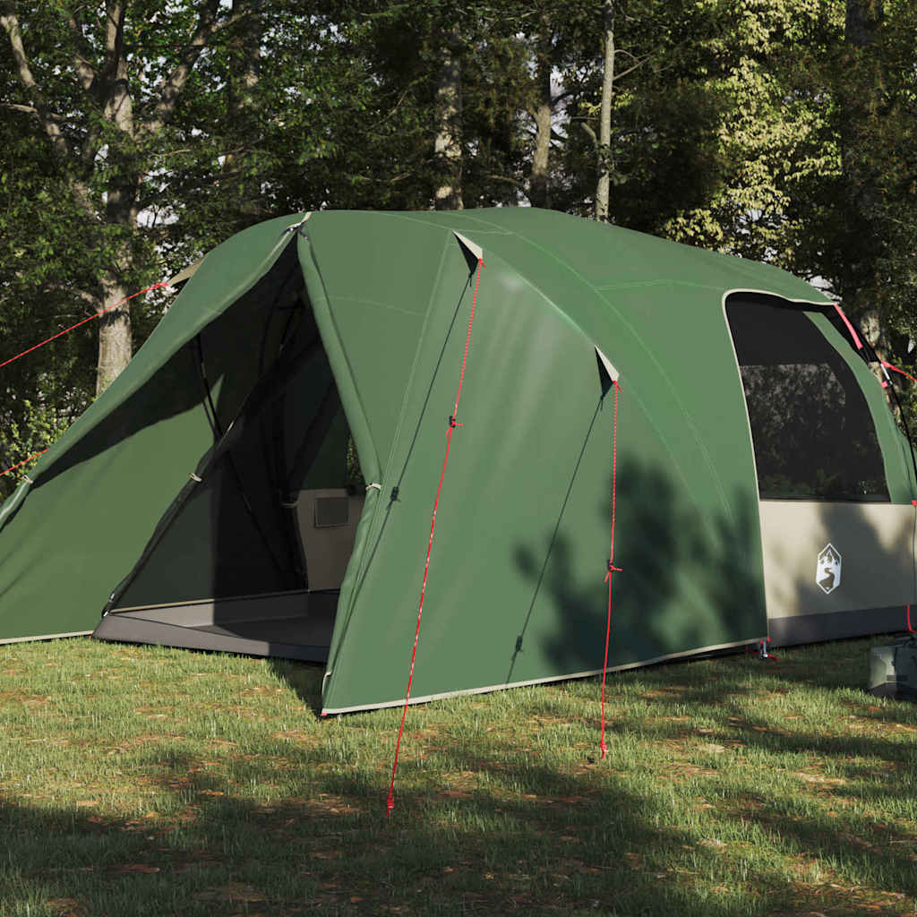 vidaXL Dome Zelt für 4 Personen mit Dach Grün 455 x 252 x 178 cm