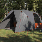vidaXL Dome Zelt für 4 Personen Grau und Orange 455 x 252 x 178 cm