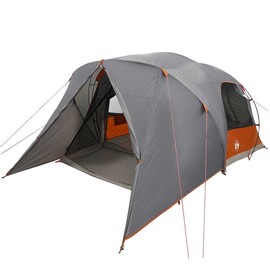 vidaXL Dome Zelt für 4 Personen Grau und Orange 455 x 252 x 178 cm