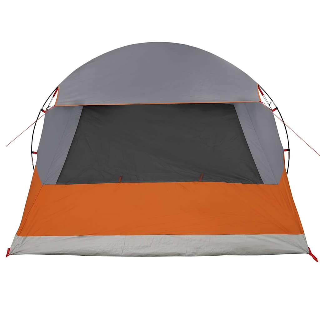 vidaXL Dome Zelt für 4 Personen Grau und Orange 455 x 252 x 178 cm
