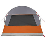 vidaXL Dome Zelt für 4 Personen Grau und Orange 455 x 252 x 178 cm