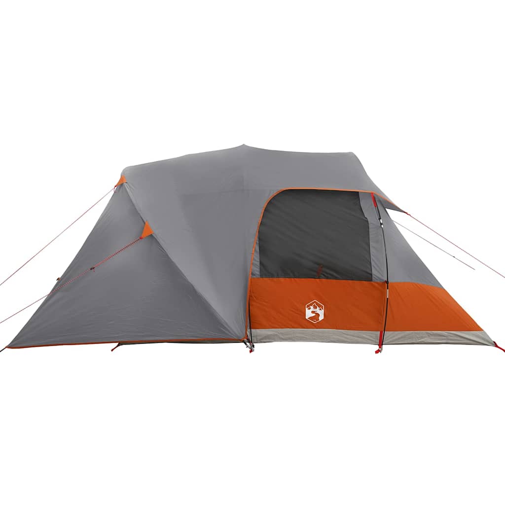 vidaXL Dome Zelt für 4 Personen Grau und Orange 455 x 252 x 178 cm