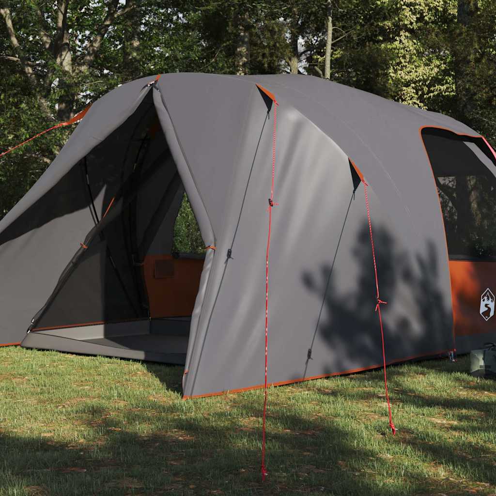 vidaXL Dome Zelt für 6 Personen Grau und Orange 500 x 314 x 206 cm