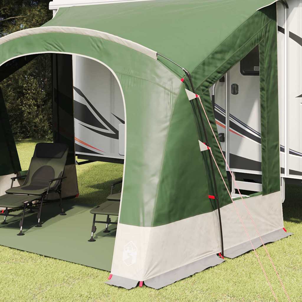 vidaXL Caravan Zelt für 3 Personen mit Dach Grün 330 x 252 x 245 cm
