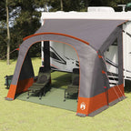 vidaXL Caravan Zelt für 3 Personen Grau und Orange 330 x 252 x 245 cm
