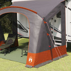 vidaXL Caravan Zelt für 3 Personen Grau und Orange 330 x 252 x 245 cm