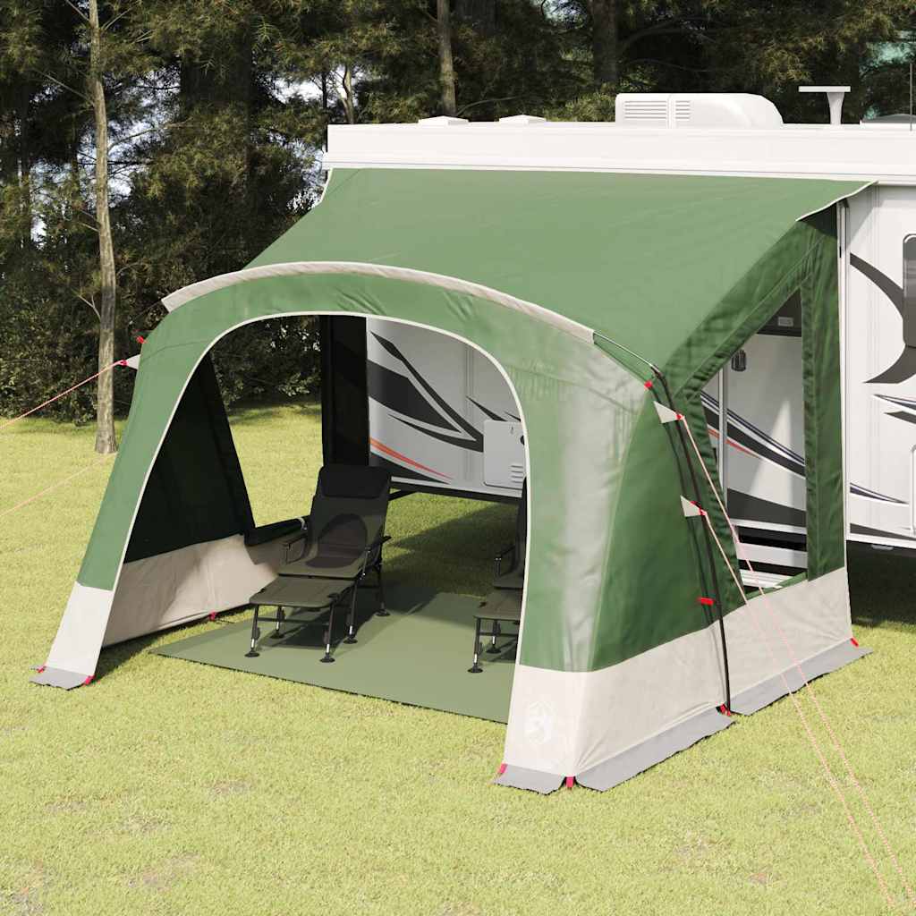 vidaXL Caravan-Zelt für 5 Personen mit Dach Grün 410 x 275 x 245 cm