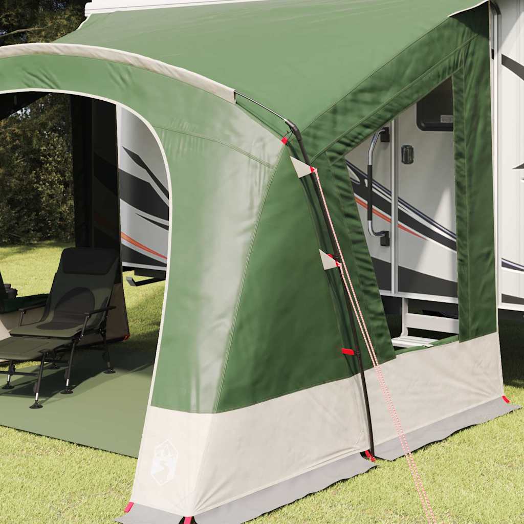vidaXL Caravan-Zelt für 5 Personen mit Dach Grün 410 x 275 x 245 cm