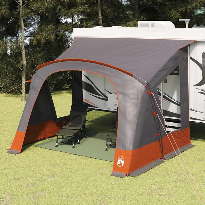 vidaXL Caravan-Zelt für 5 Personen Grau und Orange 410 x 275 x 245 cm