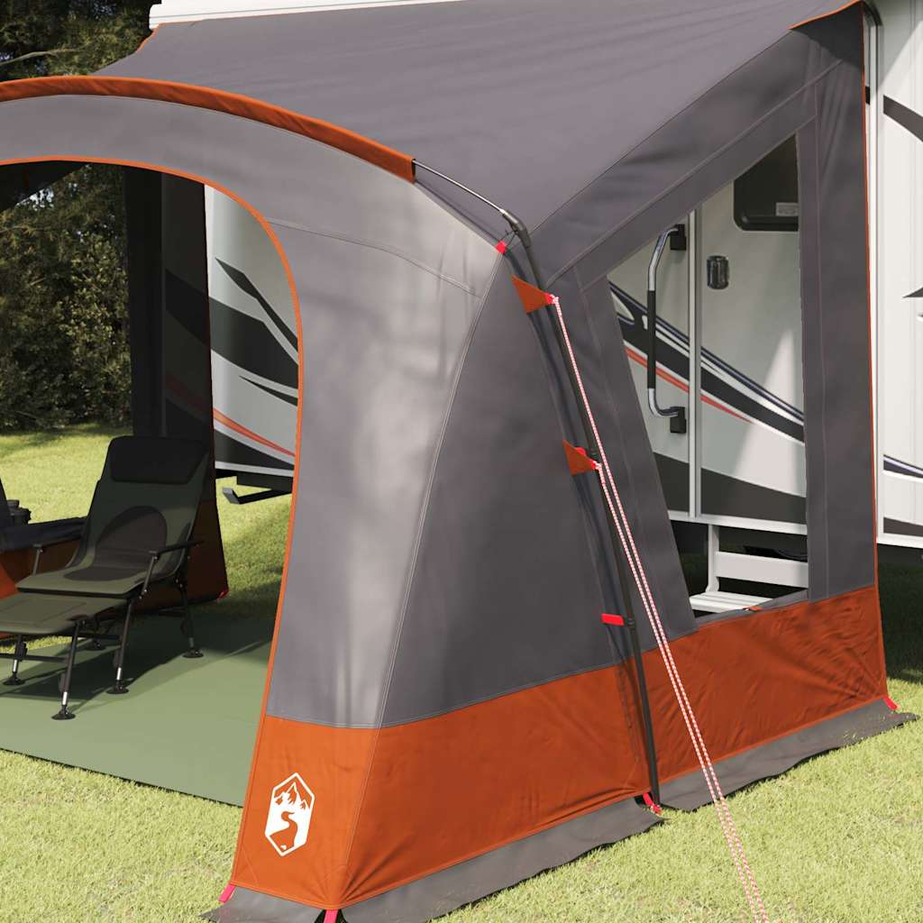 vidaXL Caravan-Zelt für 5 Personen Grau und Orange 410 x 275 x 245 cm
