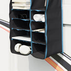 vidaXL Hängender Zeltorganizer mit 10 Taschen mit Speicher Schwarz