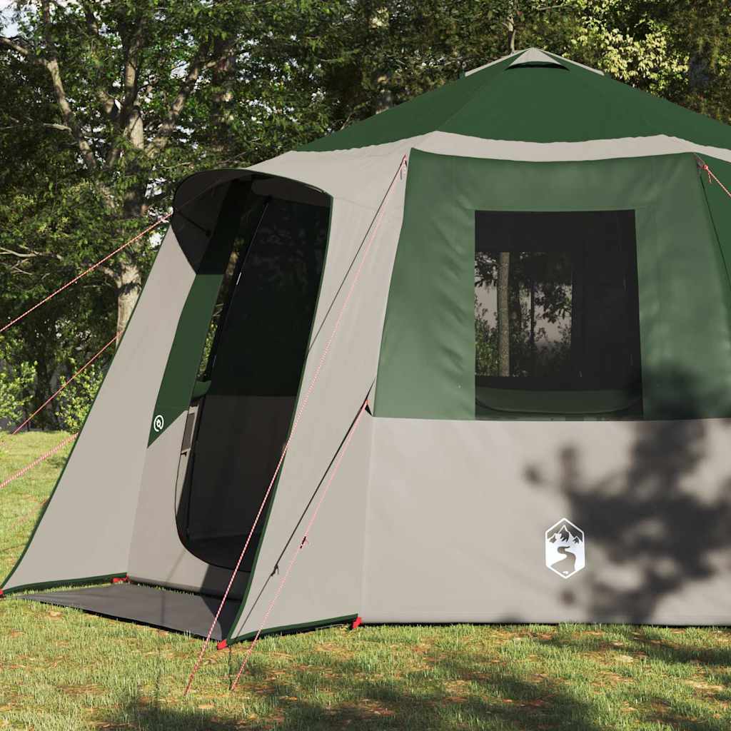 vidaXL Kabine Zelt 12-Personen Grün und Weiß 405 x 405 x 273 cm